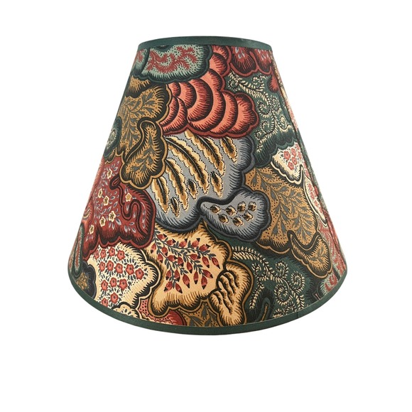 Other - Vintage Boho Eclectic Floral Tapestry Empire Lamp Shade Green Burgundy